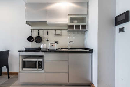kitchen corner in the small condoの写真素材