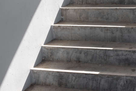 Close Up Cement stairs and sunlight stairsの写真素材
