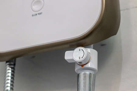 control panel of Water heaterの写真素材