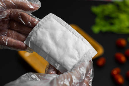 beef steak on plastic packaging with food absorbent in supermarket, Good quality for food store
