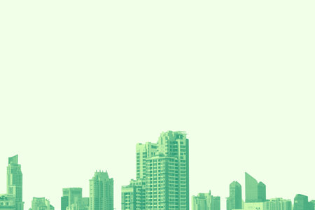 City scene and cityscape blue pattern on color backgroundの写真素材