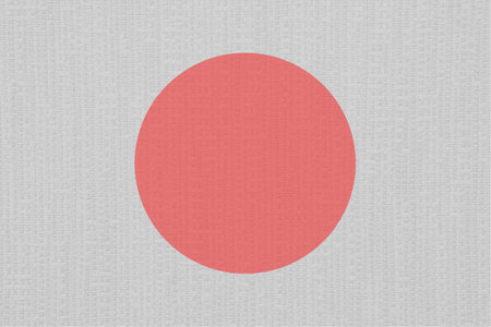 Flag of Japan Silk backgroundsの写真素材