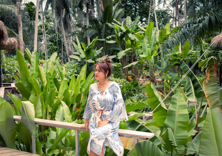 Travel woman in southern Thailand resortの写真素材
