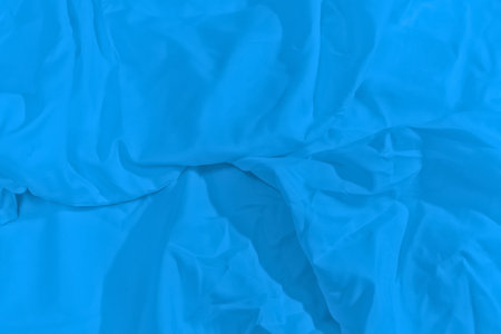 close-up of blue colorful fabric surfacesの写真素材