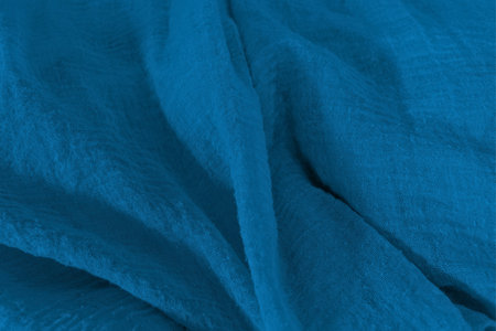close-up of blue colorful fabric surfacesの写真素材