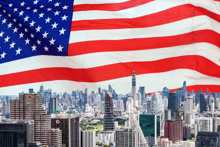 American real estate stocks and investments businessの写真素材