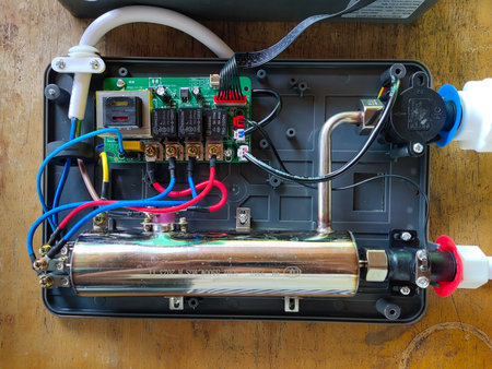 Electrical circuit board inside the water heater