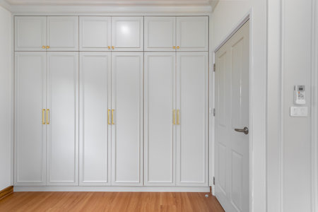 White wardrobe in the modern roomの写真素材