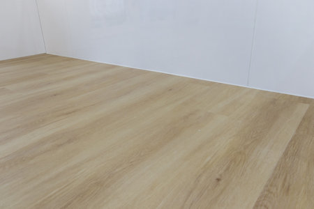 wooden floor in modern houseの写真素材