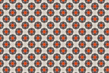 The background image has various geometric patterns and various background colors.