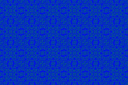 Seamless blue retro floral pattern wallpaper background.