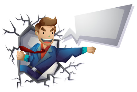 comic businessman with separated layers for game and animation, game design assetのイラスト素材