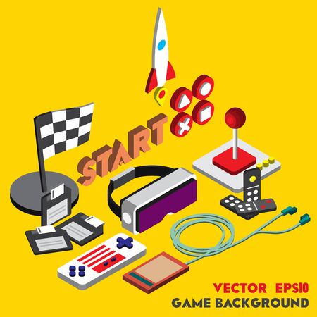 illustration of info graphic technology concept in isometric 3d graphicのイラスト素材