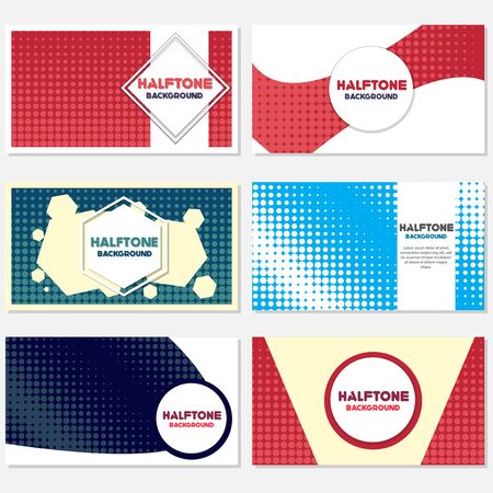 Vintage halftone style background Design Templateのイラスト素材