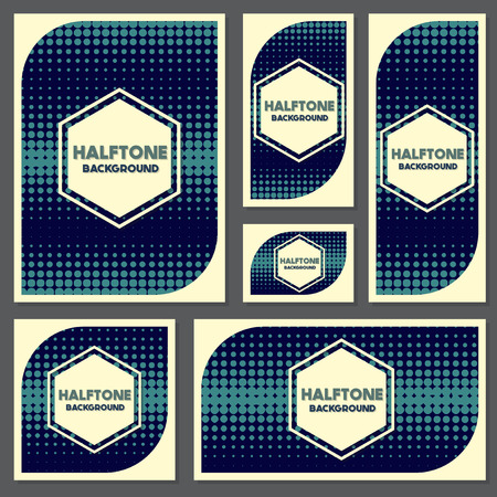 Vintage halftone style background Design Template,Vector Illustrationのイラスト素材