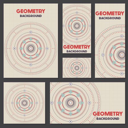 Old retro geometry Vintage style background Design Template,Vector Illustrationのイラスト素材