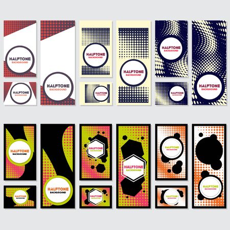 Vintage halftone style background Design Template,Vector Illustrationのイラスト素材