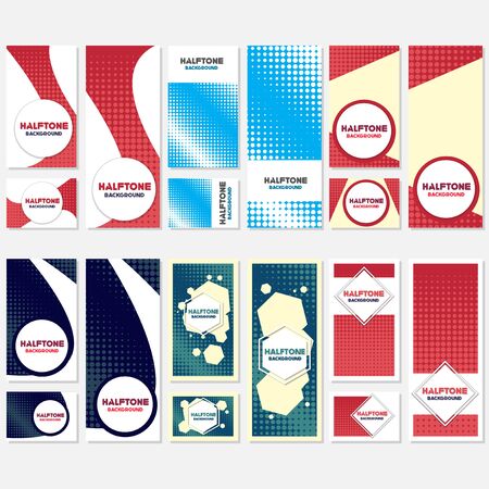 Vintage halftone style background Design Template,Vector Illustrationのイラスト素材