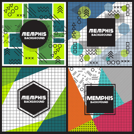 memphis background style Design Template,Vector Illustrationのイラスト素材