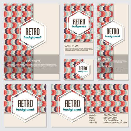 Old retro Vintage style background Design Template,Vector Illustrationのイラスト素材