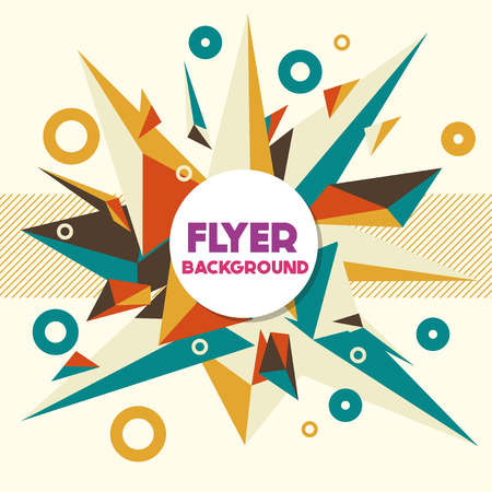 Low Poly Flyer style background Design Template,Vector Illustrationのイラスト素材