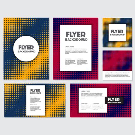 halftone Flyer style background Design Template,Vector Illustrationのイラスト素材