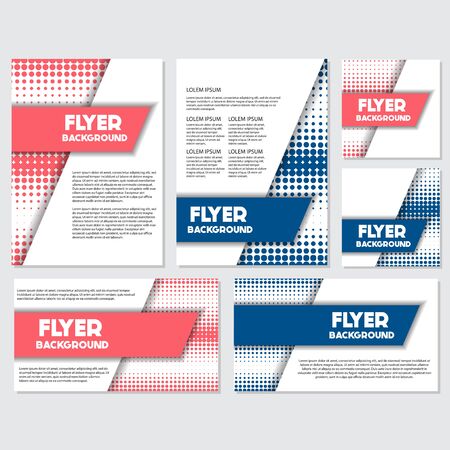 halftone Flyer style background Design Template,Vector Illustrationのイラスト素材