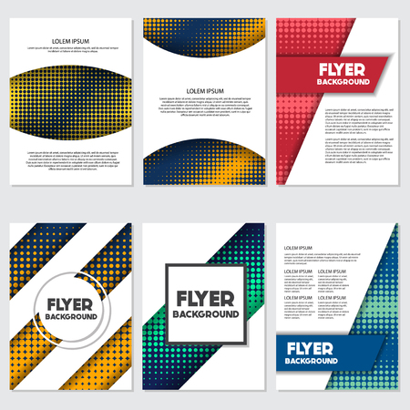 halftone Flyer style background Design Template,Vector Illustrationのイラスト素材