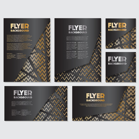 Gold banner background flyer style Design Template,Vector Illustrationのイラスト素材