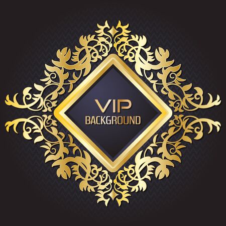 Gold background flyer style Design Template,Vector Illustrationのイラスト素材