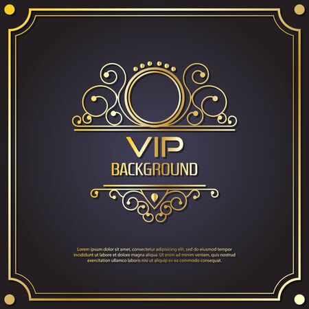 Gold background flyer style Design Template,Vector Illustrationのイラスト素材