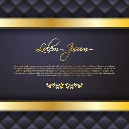 Gold background flyer style Design Template,Vector Illustrationのイラスト素材