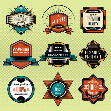 Vintage background label style Design Template,Vector Illustrationのイラスト素材