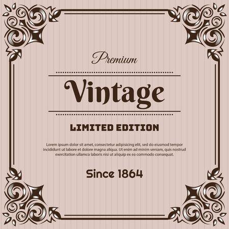 Vintage background lable style Design Template,Vector Illustrationのイラスト素材