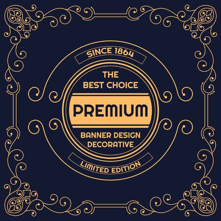 Vintage background lable style Design Template,Vector Illustrationのイラスト素材