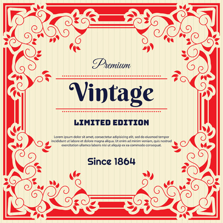 Vintage flyer background Design Template,Vector Illustrationのイラスト素材