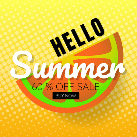summer sale template banner Vector background for banner, poster, flyerのイラスト素材