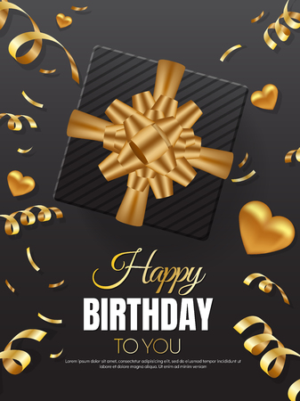 happy birthday Vector background for banner, poster, flyerのイラスト素材