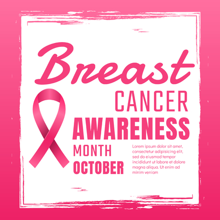 Breast Cancer awareness Vector background for banner, &#xA;poster, flyerのイラスト素材