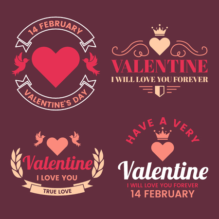 Valentine template banner vector background for banner, poster, flyer.のイラスト素材