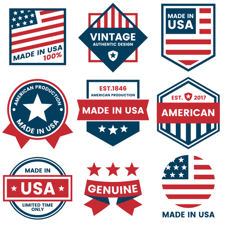 America Vector label for banner and poster.のイラスト素材