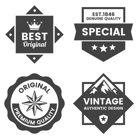 Vintage Retro Vector Logo for banner, poster, flyerのイラスト素材