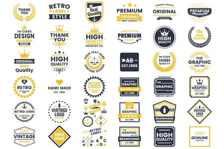 Vintage Retro Vector Logo for banner, poster, flyerのイラスト素材