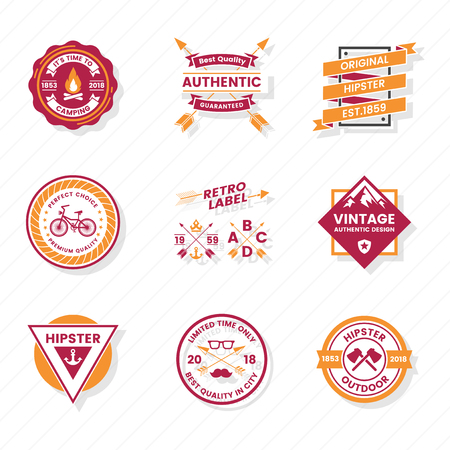 Vintage Retro Vector Logo for banner, poster, flyerのイラスト素材