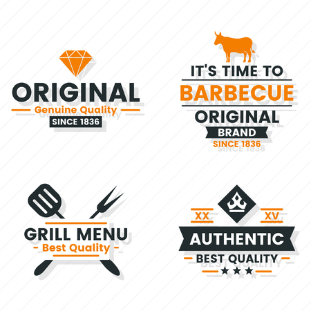 Vintage Retro Vector Logo for banner, poster, flyerのイラスト素材