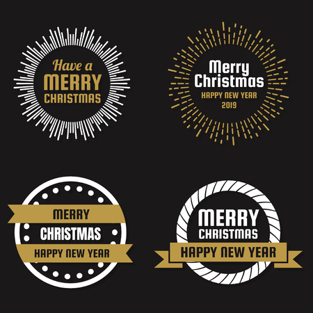 Christmas Vector Logo for banner, poster, flyerのイラスト素材