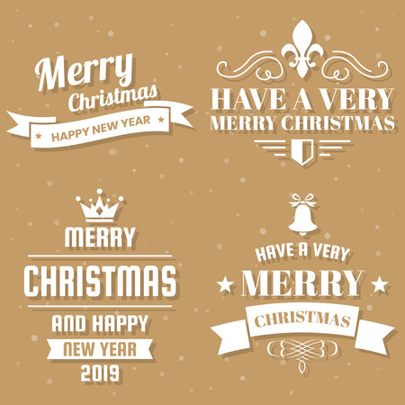 Christmas Vector Logo for banner, poster, flyerのイラスト素材