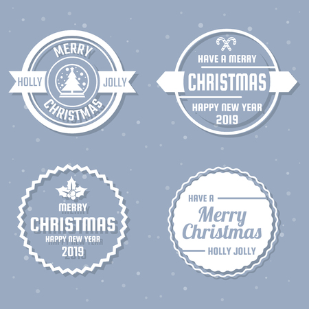 Christmas Vector Logo for banner, poster, flyerのイラスト素材