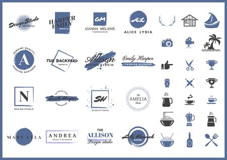 feminine Retro Vector for banner, poster, flyerのイラスト素材