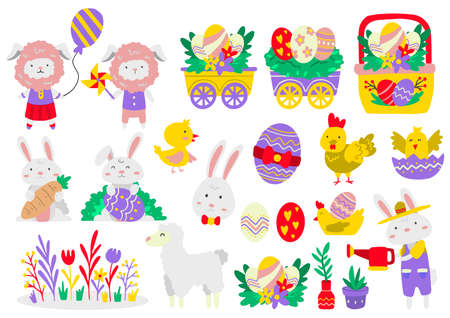Easter Vector illustration for banner, poster, flyerのイラスト素材